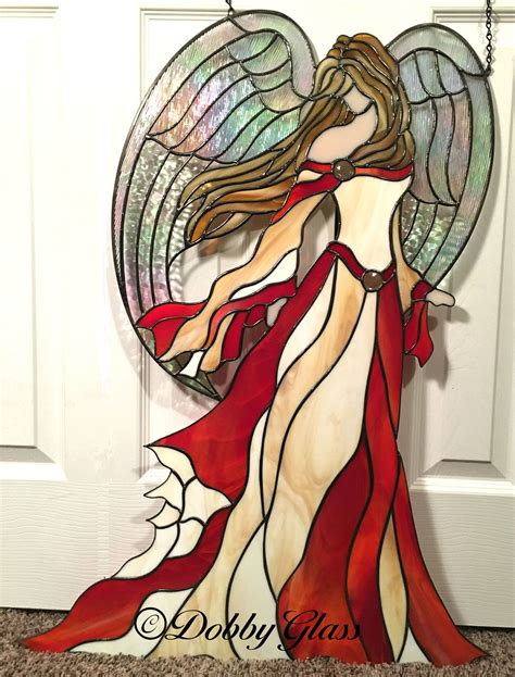 angel patterns stained glass|painting angel geometric stained glass.